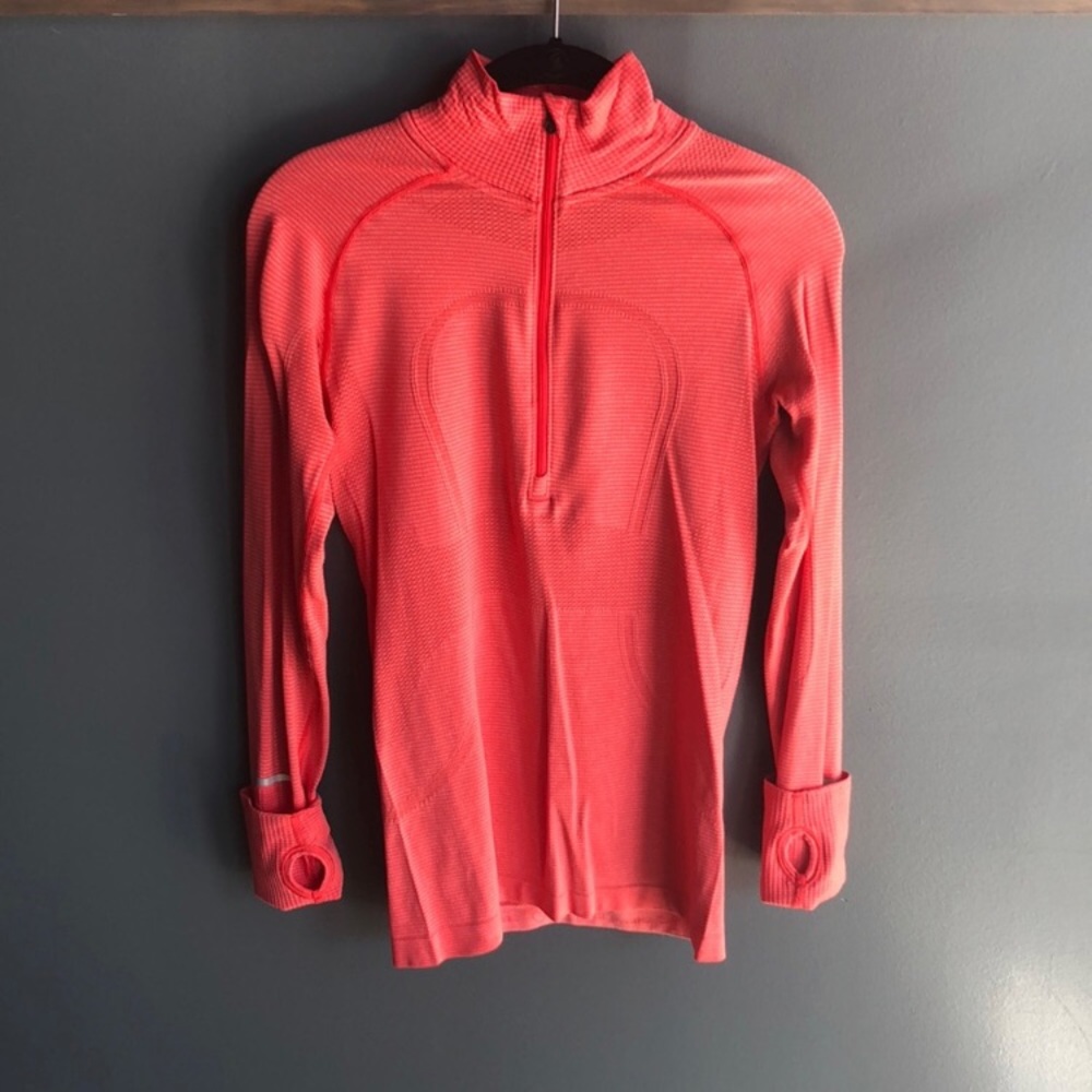 Lululemon Orange Half Zip Jacket